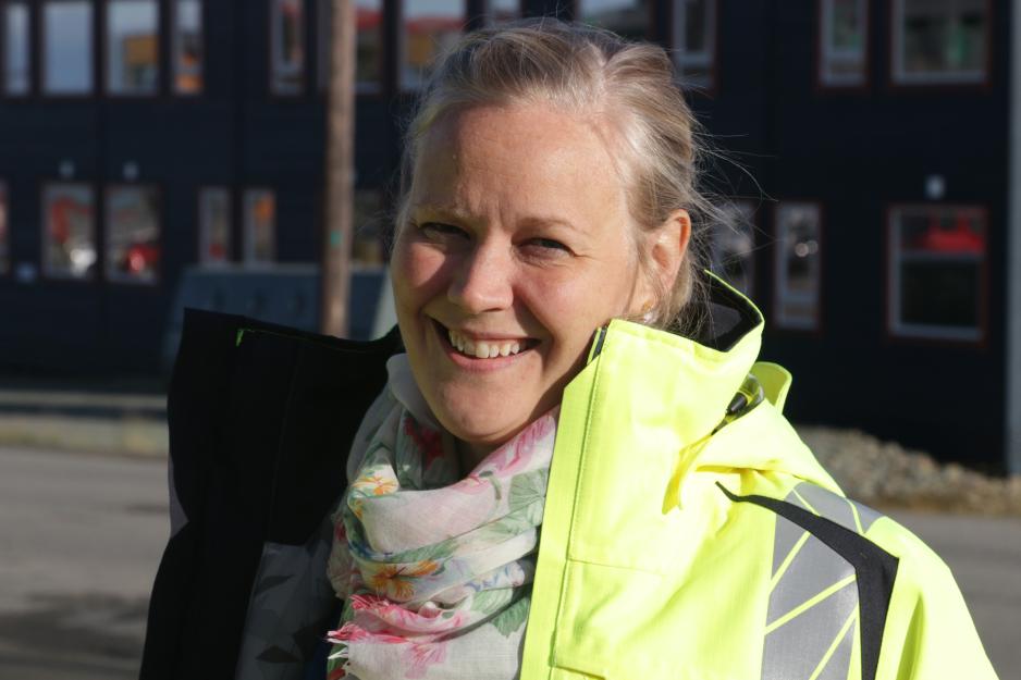 Audhild Storbråten. Daglig leder i Hæhre Arctic og prosjektleder for den siste delen av nedrigginga i Svea. (Foto: Arne O. Holm) Audhild Storbråten